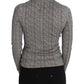 Dolce & Gabbana Black White Wool Top Cardigan Sweater