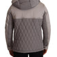 Dolce & Gabbana Gray Cotton Windbreaker Hooded Parka Jacket