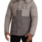 Dolce & Gabbana Gray Cotton Windbreaker Hooded Parka Jacket