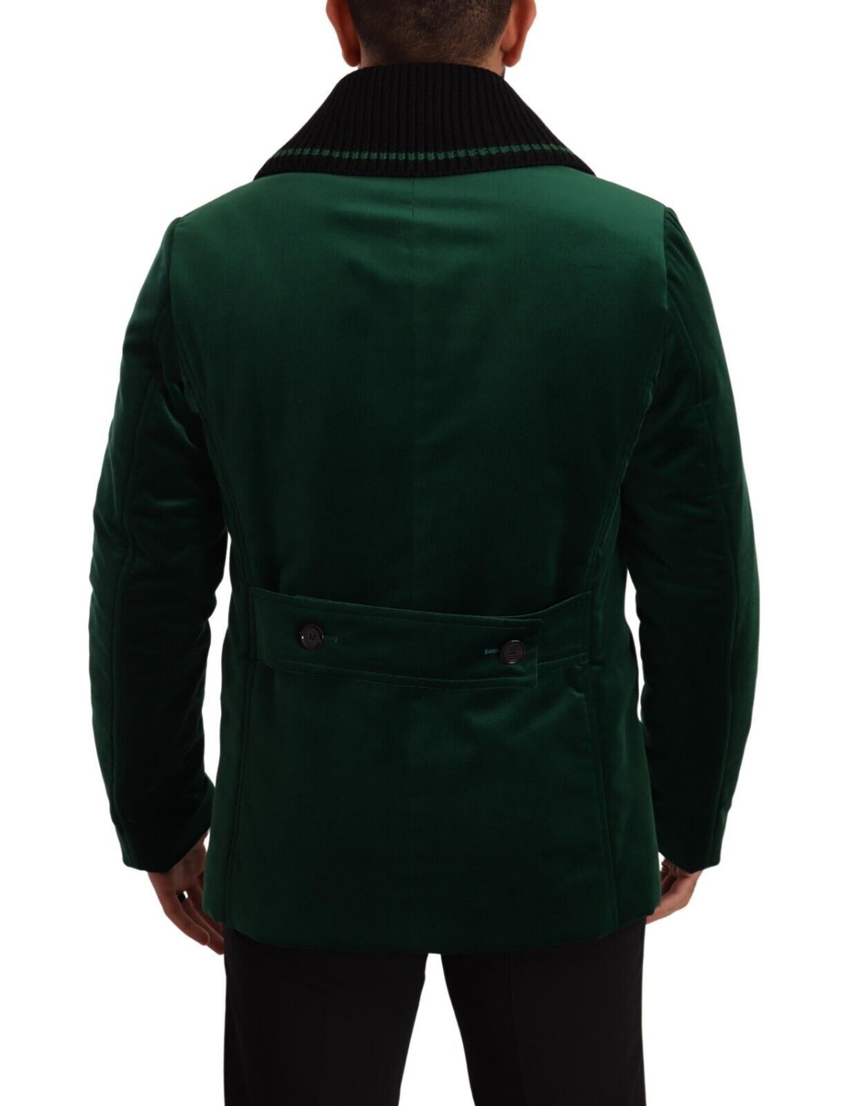 Dolce & Gabbana Green Velvet Double Breasted Jacket