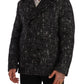 Dolce & Gabbana Black Wool Double Breasted Coat Men Jacket