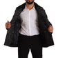 Dolce & Gabbana Black Wool Double Breasted Coat Men Jacket