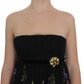 Dolce & Gabbana Black Key Print Silk Crystal Brooch Dress