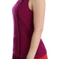 Barbara Casasola Purple Silk Sleeveless Blouse Top