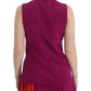 Barbara Casasola Purple Silk Sleeveless Blouse Top