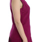 Barbara Casasola Purple Silk Sleeveless Blouse Top