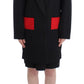 KAALE SUKTAE Black Coat Trench Long Draped Jacket Blazer