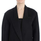 KAALE SUKTAE Black Coat Trench Long Draped Jacket Blazer