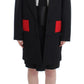 KAALE SUKTAE Black Coat Trench Long Draped Jacket Blazer