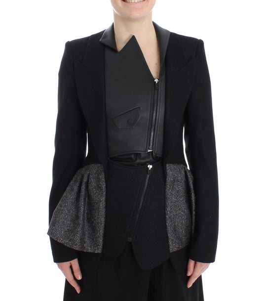 KAALE SUKTAE Black Short Blazer Coat Biker Jacket