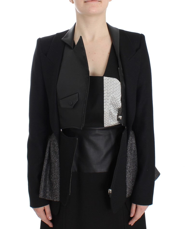 KAALE SUKTAE Black Short Blazer Coat Biker Jacket