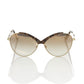 Frankie Morello Beige Metallic Fibre Sunglasses