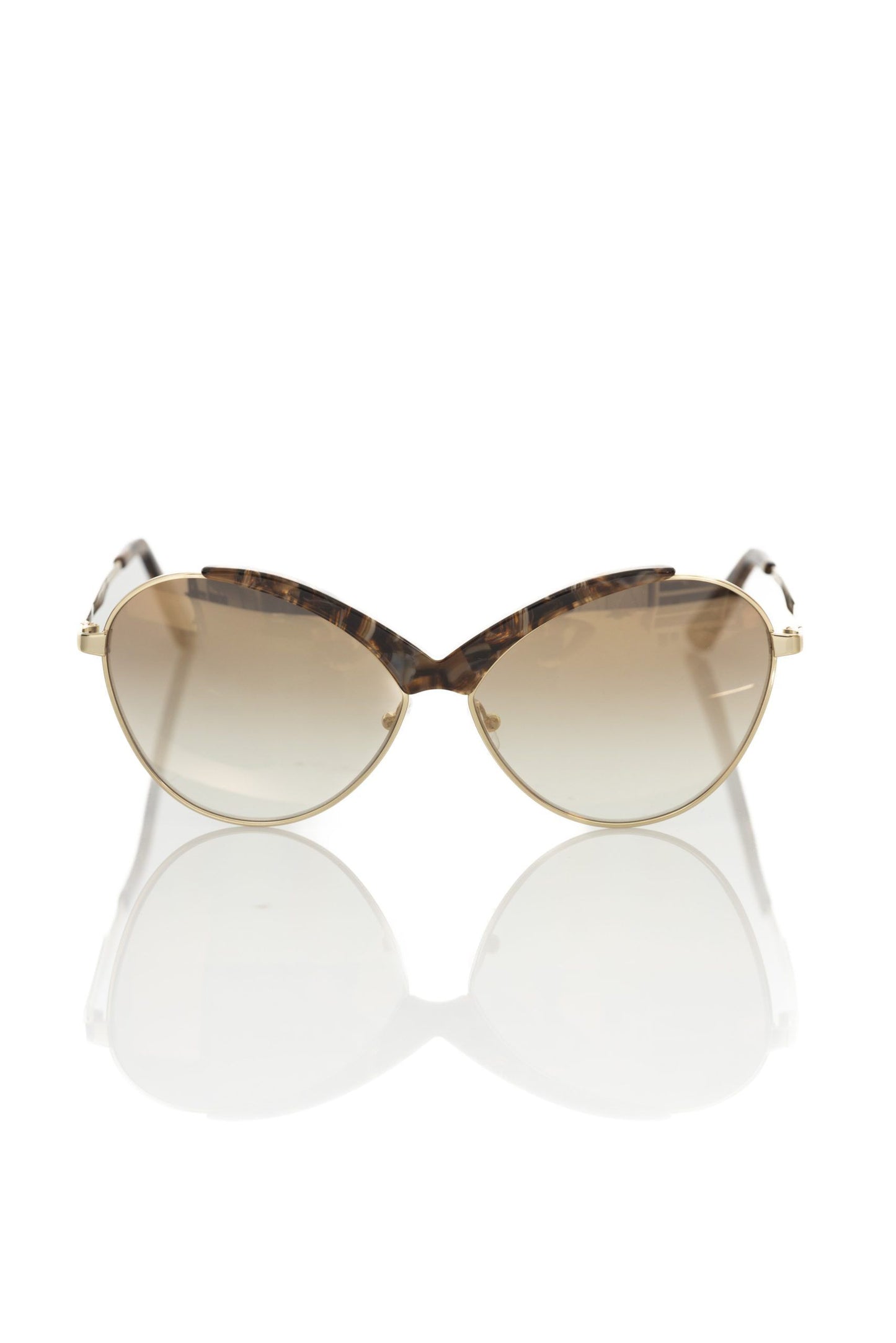 Frankie Morello Beige Metallic Fibre Sunglasses