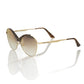 Frankie Morello Beige Metallic Fibre Sunglasses