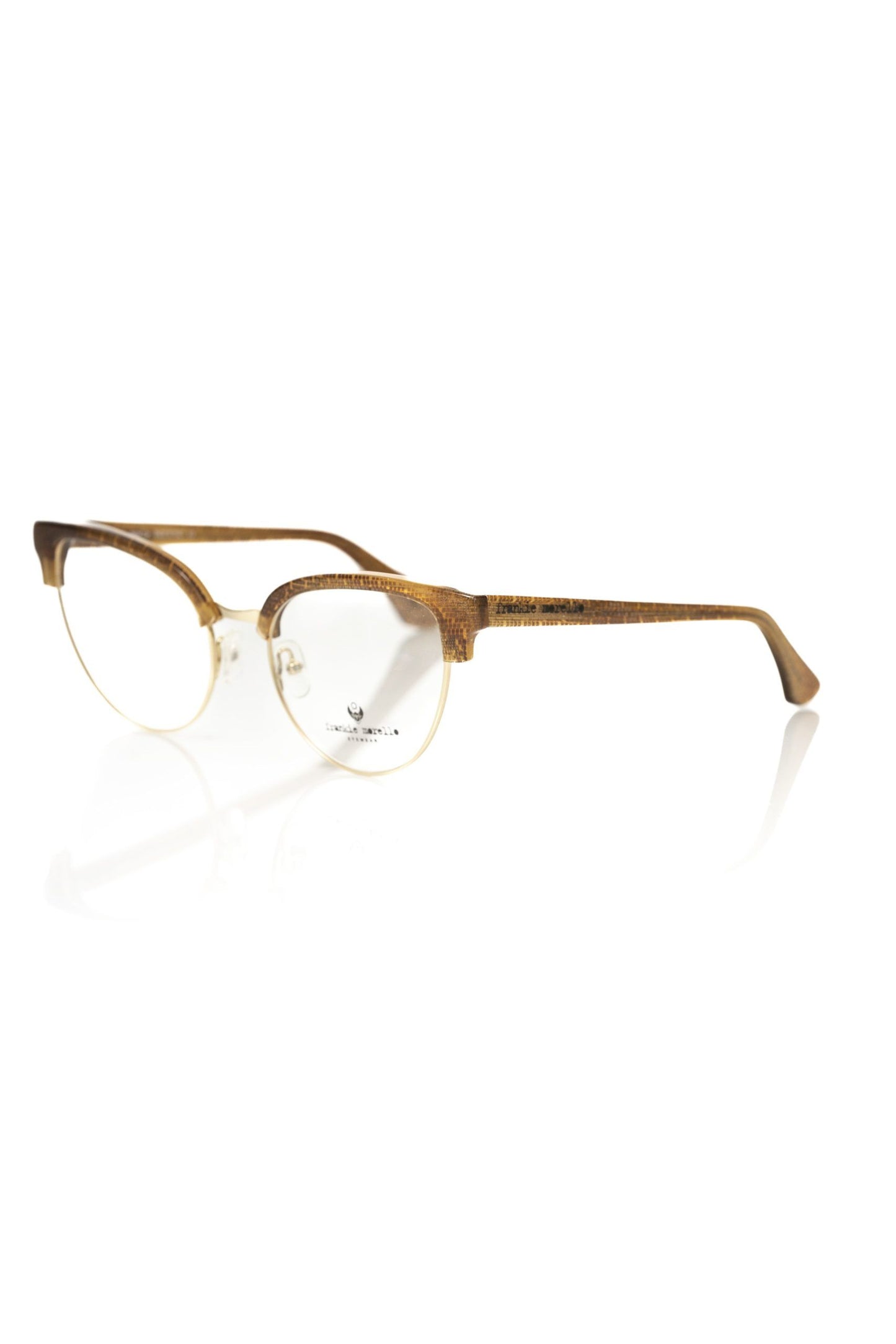 Frankie Morello Brown Metallic Fibre Frames