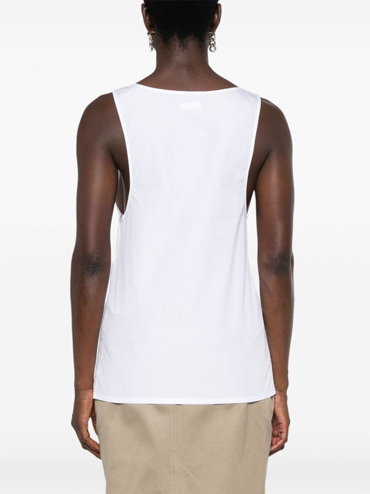 Saint Laurent White Sleeveless Top