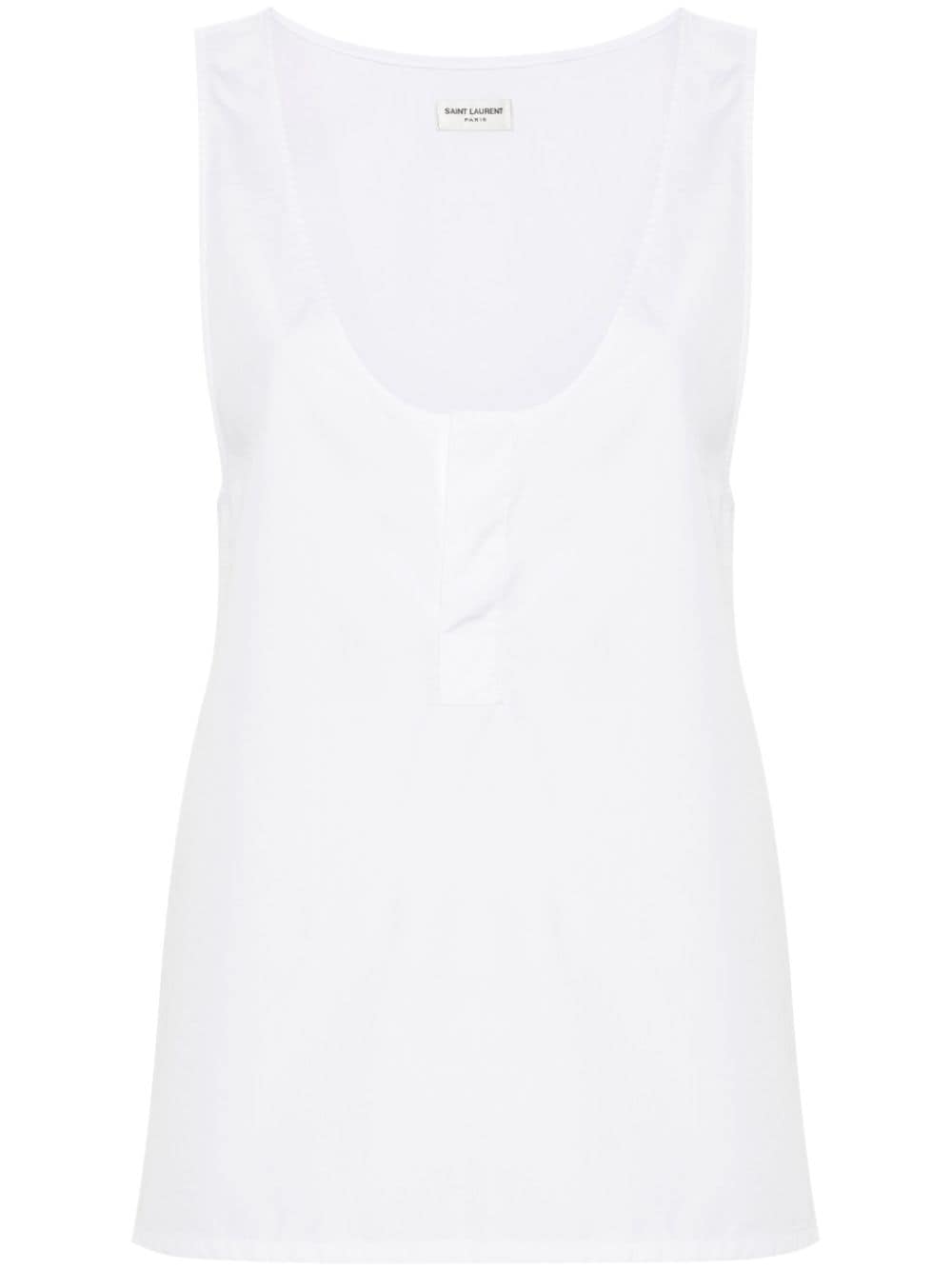 Saint Laurent White Sleeveless Top