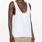 Saint Laurent White Sleeveless Top