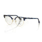 Frankie Morello Blue Metallic Fibre Frames