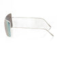 Frankie Morello Silver Metallic Fibre Sunglasses