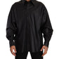 Dolce & Gabbana Black Leather Button Down Shirt