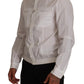 Dolce & Gabbana White Cotton Button Down Men Collared Shirt