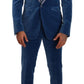 Dolce & Gabbana Elegant Velvet Blue Slim Fit Suit