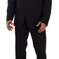 Dolce & Gabbana Blue GOLD Wool Single Breasted 2 Piece Suit