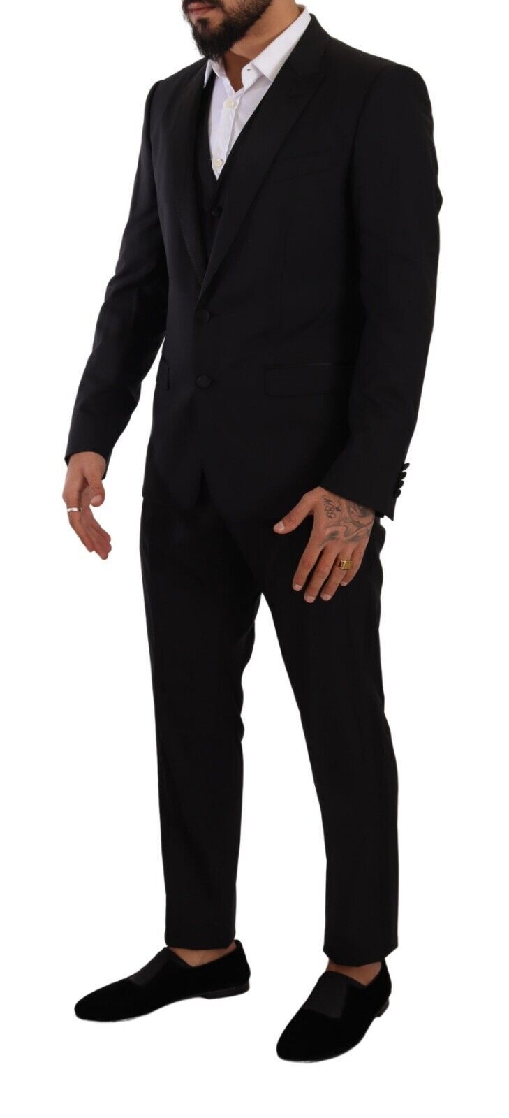 Dolce & Gabbana Black MARTINI Single Breasted 3 Piece Suit