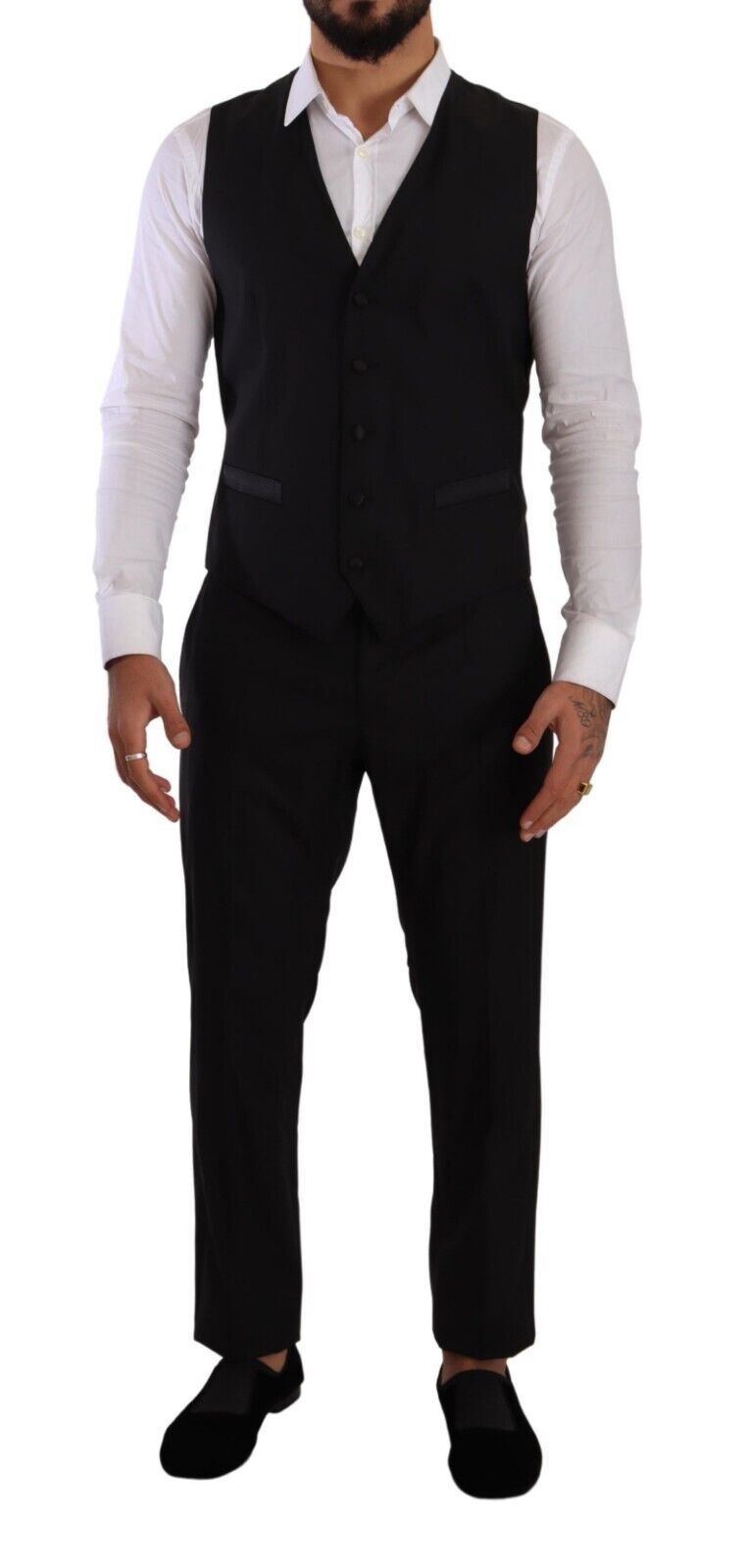 Dolce & Gabbana Black MARTINI Single Breasted 3 Piece Suit