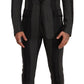 Dolce & Gabbana Black Gray Striped Slim Fit 3 Piece Suit