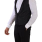 Dolce & Gabbana Black Striped Wool Silk Waistcoat Vest