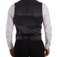 Dolce & Gabbana Gray Striped Double Breasted Waistcoat Vest