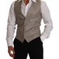 Dolce & Gabbana Beige Wool Single Breasted Waistcoat Vest