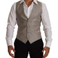 Dolce & Gabbana Beige Wool Single Breasted Waistcoat Vest