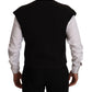 Dolce & Gabbana Black Wool Cotton Dress Waistcoat Vest