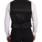 Dolce & Gabbana Gray Silk Slim Fit Waistcoat Formal Vest