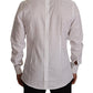 Dolce & Gabbana White GOLD Cotton Slim Fit Dress Formal Shirt