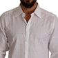 Dolce & Gabbana White GOLD Cotton Slim Fit Dress Formal Shirt