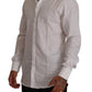 Dolce & Gabbana White GOLD Cotton Slim Fit Dress Formal Shirt