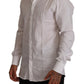 Dolce & Gabbana White GOLD Cotton Slim Fit Dress Formal Shirt