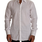 Dolce & Gabbana White GOLD Cotton Slim Fit Dress Formal Shirt