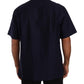 Dolce & Gabbana Navy Blue Button Down Short Sleeves Shirt