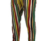 Dolce & Gabbana Multicolor Striped Linen Cotton Pants