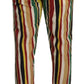 Dolce & Gabbana Multicolor Striped Linen Cotton Pants