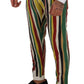 Dolce & Gabbana Multicolor Striped Linen Cotton Pants