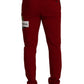 Dolce & Gabbana Red Logo Patch Jogging Sweatpants