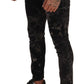 Dolce & Gabbana Black Patterned Skinny Slim Fit Jeans