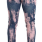 Dolce & Gabbana Blue Pink Tie Dye Cotton Skinny Denim Jeans