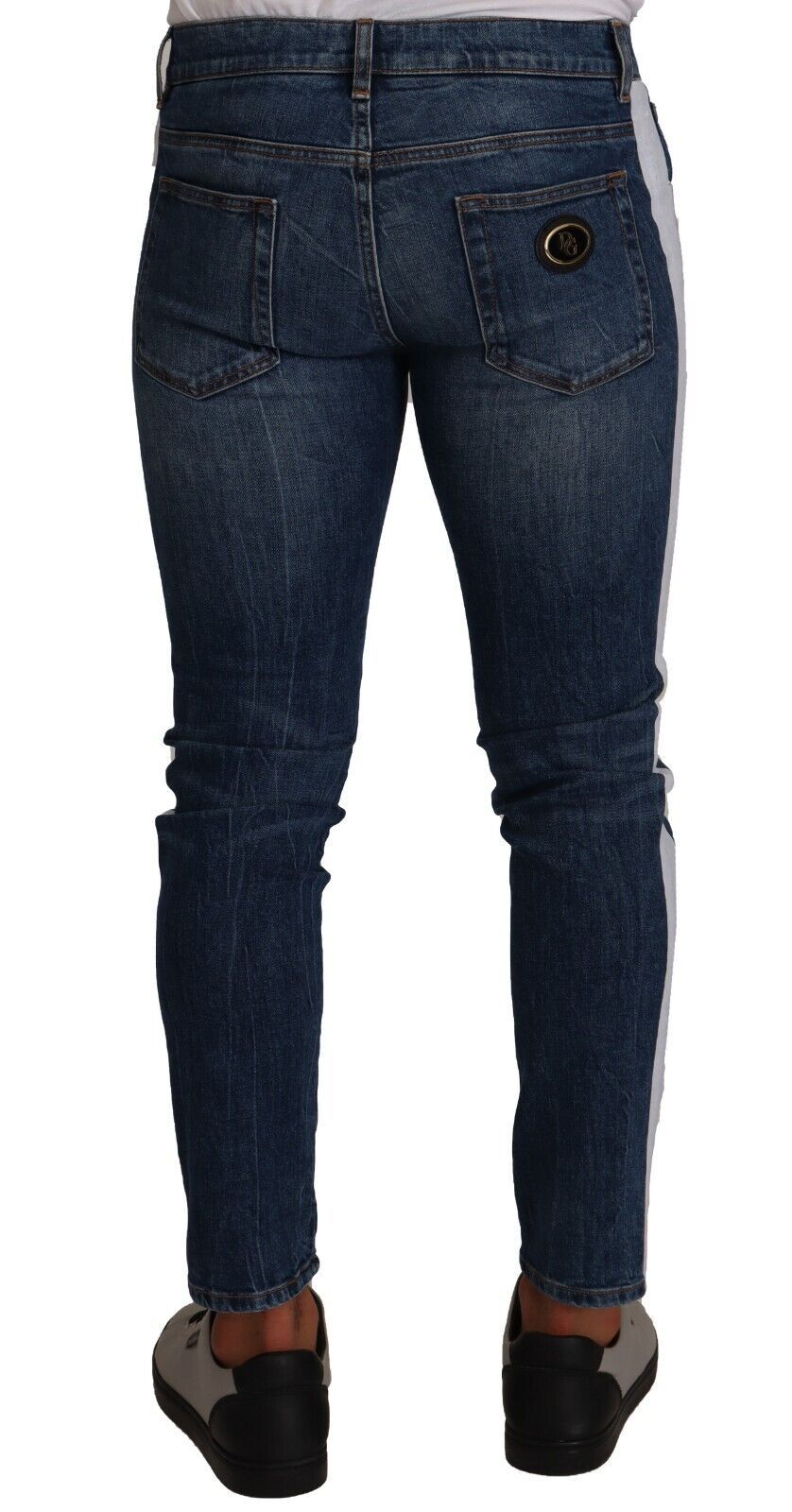 Dolce & Gabbana Blue Washed Cotton Skinny Denim Jeans